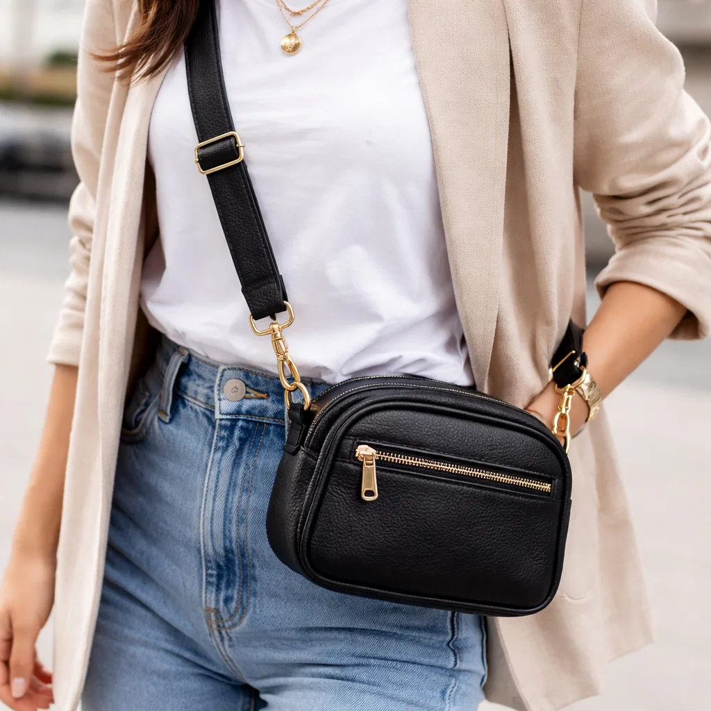 crossbody bags in genuine leather